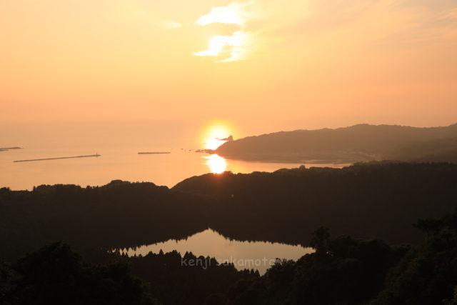 秋田 八望台からの夕景